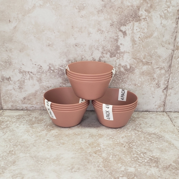 12 Dishwasher Freezer Safe Microwavable Plastic Reusable Round Small Snack Bowls - Picture 1 of 8